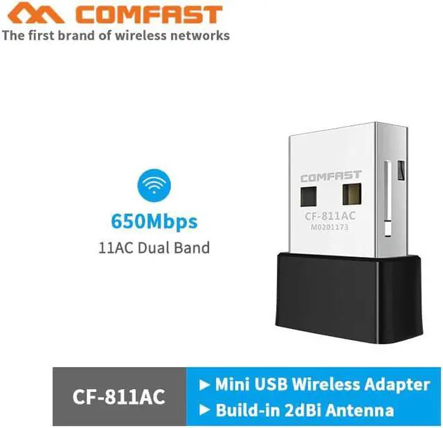 Alt view image 5 of 5 - 1300Mbps Mini USB Wifi Adapter Dual Band 2.4G/5.8G Wifi Network Card antenna Wireless AC wifi Adapter for Windows 7/8/10 Mac OS