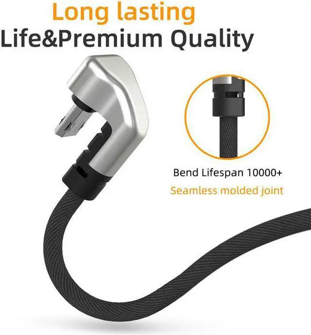 Alt view image 2 of 5 - 180 Degree Elbow Charger Sync Cable 8 Pin For iphone X XS XR 8 7 6 6s Plus Lighting Charging Cables iphone Device