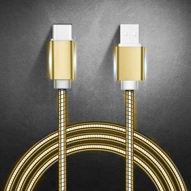 Alt view image 2 of 5 - Duty Metal Braided USB Charger Cable for IPhone X Xr 7 6 Type C for Note 9 S10 S9 S8 Cable for Micro 2A FAST