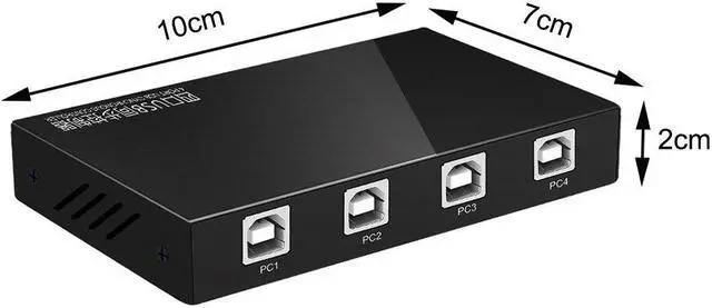 Alt view image 2 of 7 - 4 Ports 1-for-4  USB Keyboard Mouse Synchronizer Controller KVM Switcher Splitter USB Splitter Devices USB Switch