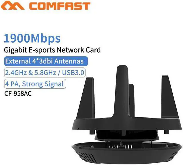 Main image of 1900Mbps Gigabit USB3.0 Wifi Adapter 802.11AC High speed 5ghz wi-fi wireless Network card Dual band PC Wifi Receiver adaptador