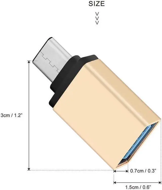 Alt view image 4 of 5 - To USB 3.0 OTG Cable Adapter Type C Converter for   P20 OTG Adapter