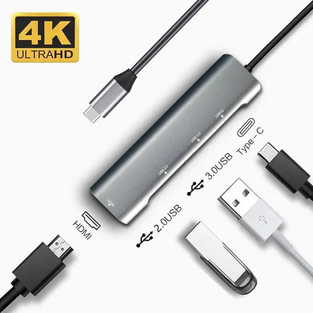 Alt view image 2 of 5 - Type C HUB C to 3.0 MHL Thunderbolt 3 High Speed Adapter For MacBook Pro