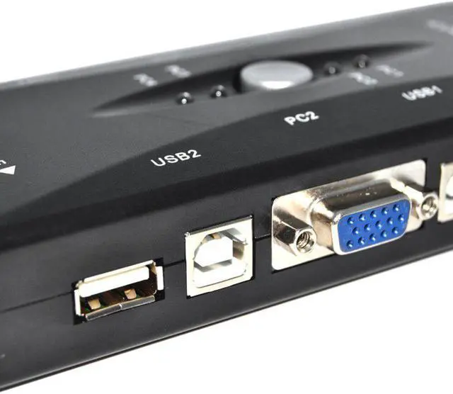 Alt view image 2 of 5 - 4 port kvm switch USB 2.0 VGA Splitter Printer Mouse Keyboard  Pendrive Share Switcher 1920*1440 VGA Switch Box Adapter
