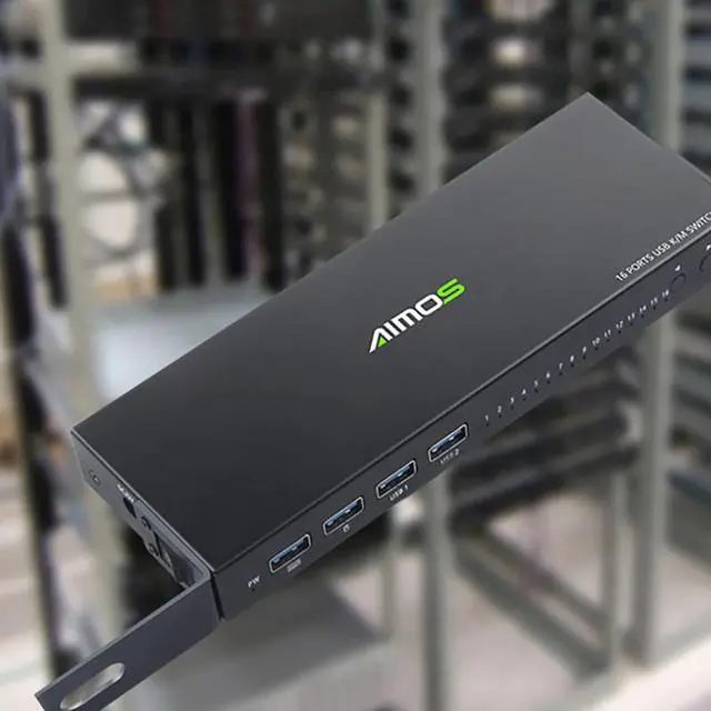 Alt view image 3 of 5 - USB 2.0 Switch KVM Switcher Splitter Box For 16 PC Sharing Printer Keyboard Mouse KVM 4K USB HDMI Switch Box Video Display