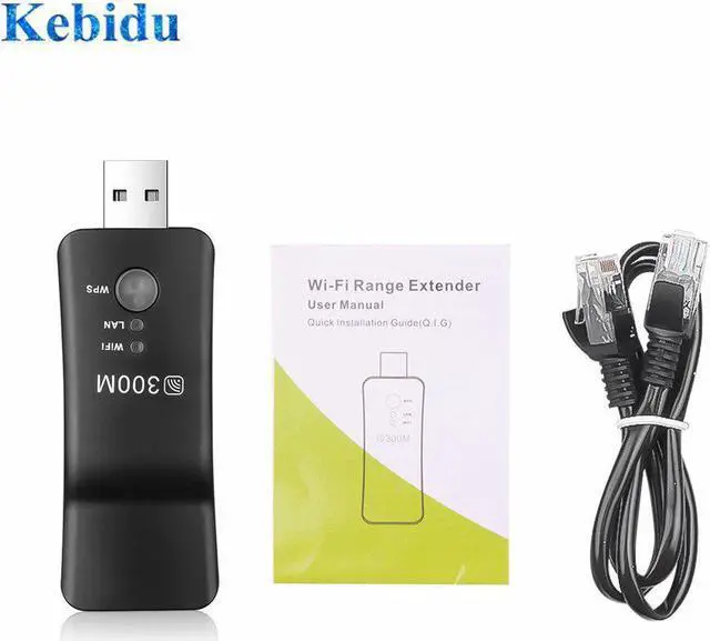 Alt view image 2 of 5 - Universal Wireless TV Network 300Mbps Wifi Adapter WPS Wi-fi Repeater RJ-45 Network Cable For LG Sony HDTV