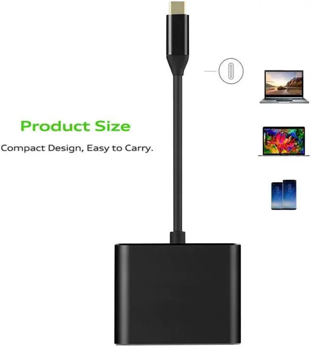 Alt view image 3 of 5 - 3.1 Type C To Grey -C 4K 3.0 Hub Adapter Cable For Apple#T3