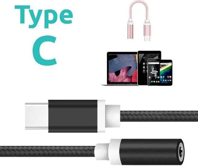 Main image of C 3.5 Jack Earphone USB C To 3.5mm AUX Headphones Adapter Audio Cable For  Mate 20 P30 Pro  Mi 10 9