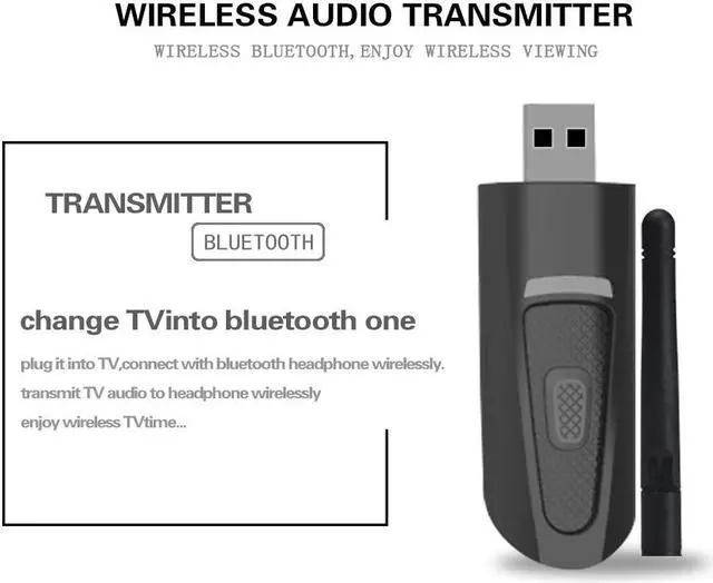 Alt view image 4 of 5 - Low Latency / LL Bluetooth 5.0 Transmitter Audio USB Adapter 3.5mm AUX Jack Wireless Dongle Apt-X Transmitter for TV PC PS4