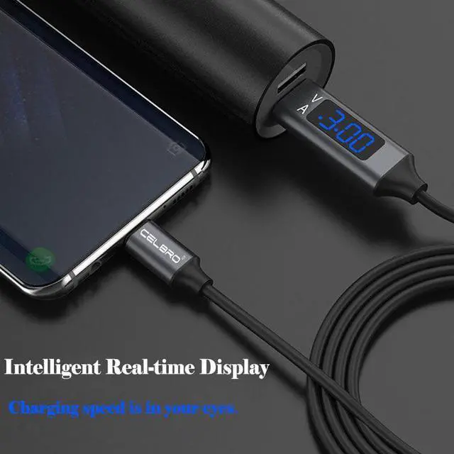 Alt view image 3 of 5 - LED Digital Display Micro Usb Type C Charger Cable 3A Typec Cabo Tipo C for  Note10 S10  Mi 9 Redmi Note 8 5 Pro 8A