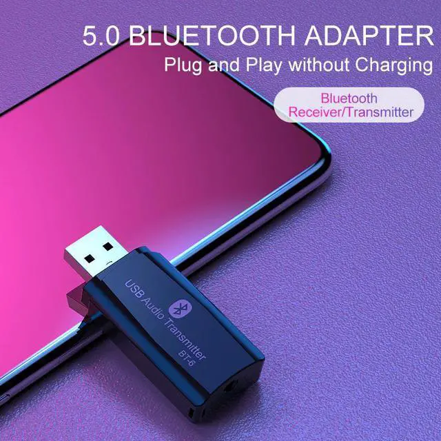 Alt view image 2 of 5 - Bluetooth Receiver Transmitter 2 IN 1 Car Bluetooth Wireless Stereo Audio Adapter Usb Aux 3.5mm For Speaker TV Headphone