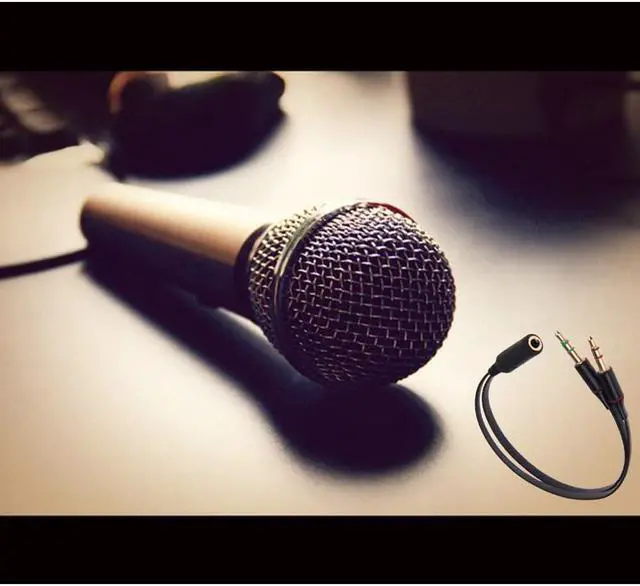 Alt view image 5 of 5 - 3.5mm Jack Microphone Headset Audio Splitter Cable For phone 2 Cables to Computer Aux Headphone Male Female Mic Extension S6P0