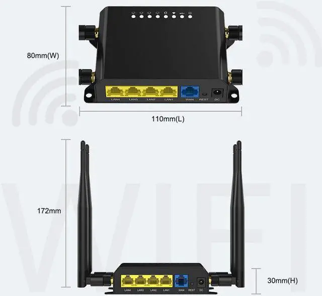 Alt view image 5 of 5 - WE826-T2 300Mbps 3G 4G Mobile Router Wifi 3G 4G Modem Sim Card Slot Car/Bus Wifi Router OpenWRT Router Lte Wifi Router