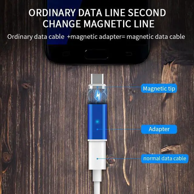 Alt view image 2 of 5 - Magnetic Adapter USB Type C to Micro USB Type-C Converter for iPhone    Phone Charger Cable Connector
