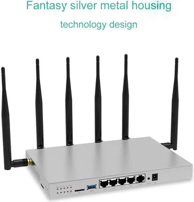 Alt view image 5 of 5 - Full function Wifi Router 3G 4G Wifi Router Modem With 4Lan and Sim Card Slot Openwrt Gigabit Router For Usb 3.0 1200Mbps