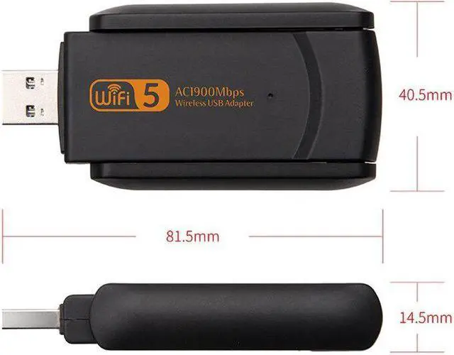 Alt view image 4 of 5 - 1900Mbps USB Wifi Adapter 2.4Ghz + 5.8Ghz Dual Band Wi-fi USB Dongle AC Network Card USB 3.0 Wifi Antenna 802.11ac/b/g/n