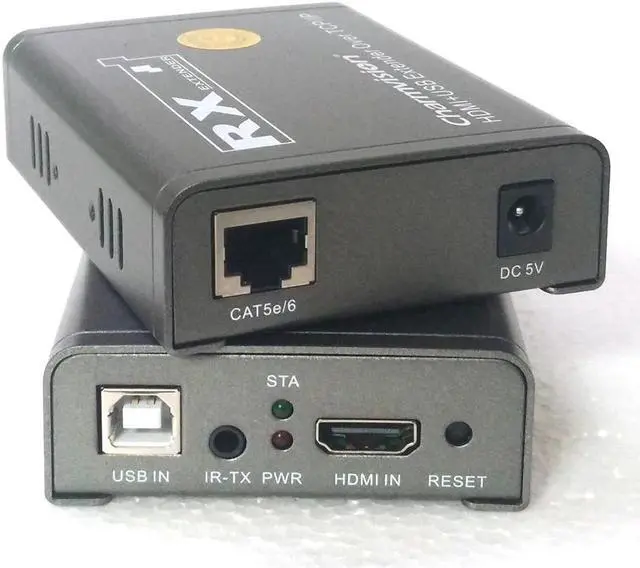 Alt view image 5 of 5 - IPKVM-120HU 120m IP USB  KVM Extender over TCP IP with IR remote control KVM via STP UTP cat5e cat6 cable