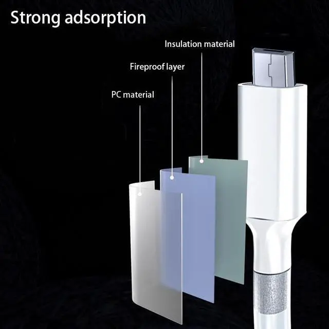Alt view image 5 of 5 - Magnetic rope automatically retractable cable 3A Fast Charging USB Type C Cable Magnet Charger  Charge Micro USB Cable