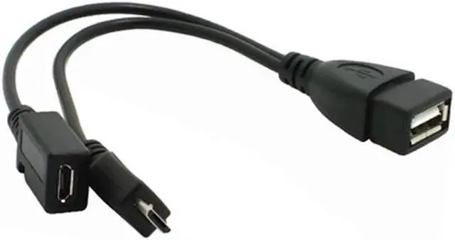 Alt view image 5 of 5 - 2 in 1 OTG Adapters micro usb male female to USB female cable OTG adapter for Andriod Phone