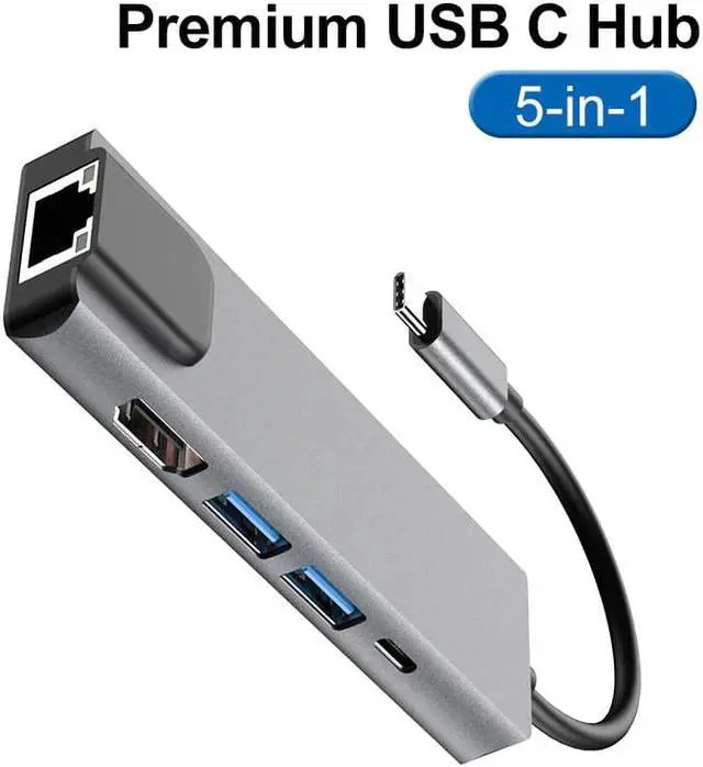 Alt view image 3 of 5 - 8 in 1 USB 3.0 High Speed Ports Type-C Hub Usb-C to 4K 30HZ HD Laptop Rj45 Gigat Ethernet Network PD Hub USB 3 For Macbook Pro