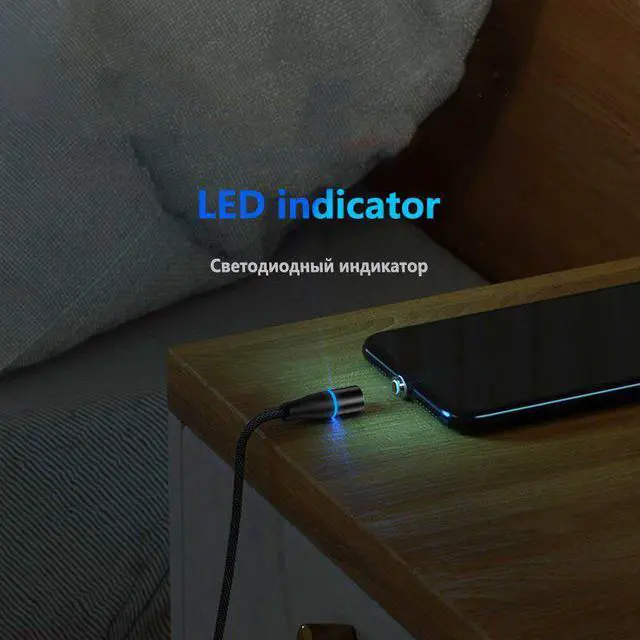 Alt view image 4 of 5 - LED Magnetic USB Cable Fast Charging Type C Cable Magnet Charger  Charge Micro USB Cable Mole Phone Cable USB Cord