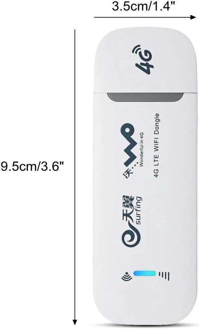 Alt view image 3 of 5 - 4G 3G LTE Portable Mobile USB WIFI Hotpot Wireless Router Dongle with TF Card Slot for Mobile Phone Tablet