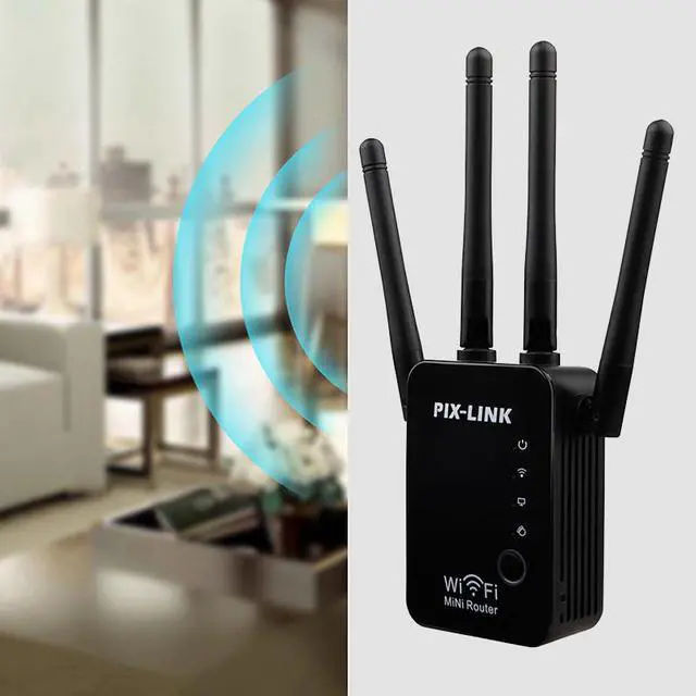 Alt view image 4 of 5 - 300Mbps Wireless Router Wifi Repeater Long Signal Range Extender Booster Antenna Amplifier Home network network extender