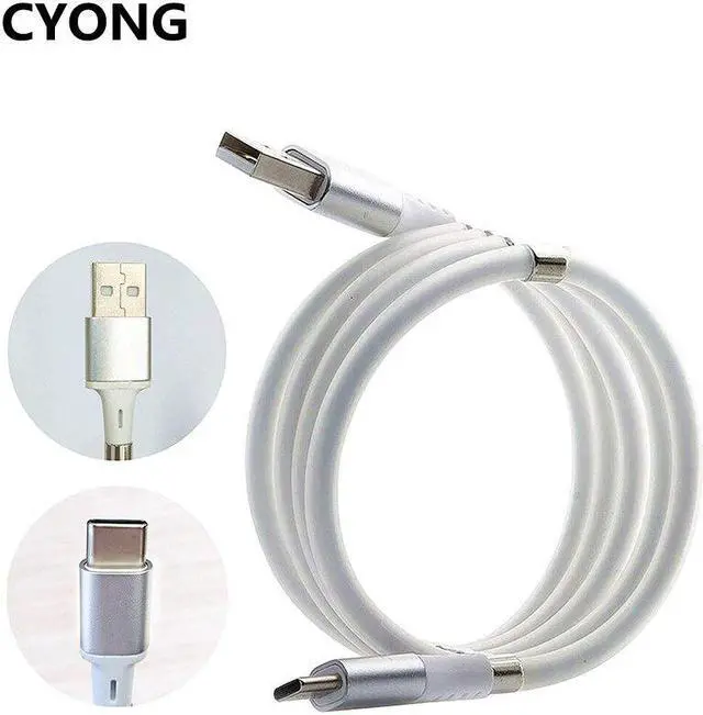 Main image of Magnetic rope automatically retractable cable 3A Fast Charging USB Type C Cable Magnet Charger  Charge Micro USB Cable