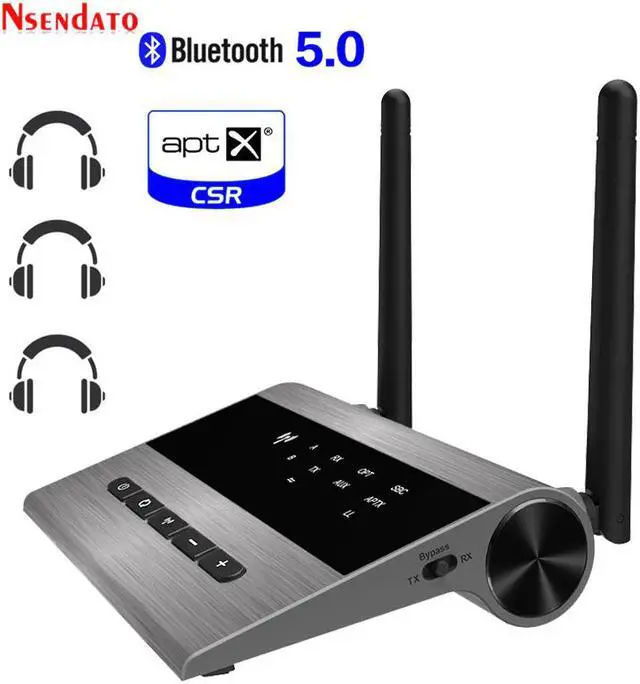 Main image of 3.5mm jack 80m Long Range Wireless aptx hd bluetooth 5.0 AUX audio Music transmitter Receiver adapter for Broadcast Car Home TV