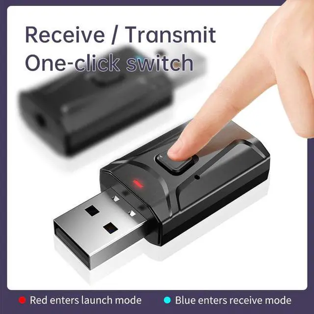 Alt view image 2 of 5 - Bluetooth 5.0 Audio Receiver Bluetooth Transmitter 4 IN 1 Mini 3.5mm Jack AUX RCA Stereo Music Wireless Adapter For TV PC