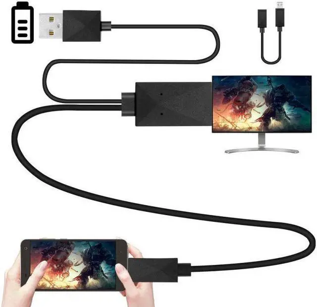 Alt view image 5 of 5 - S5 To HDMI Android Micro 5PIN + 11PIN To HDMI Mhl Video Adapter 1080P MHL MicroUSB Hdmi Adapter Cable