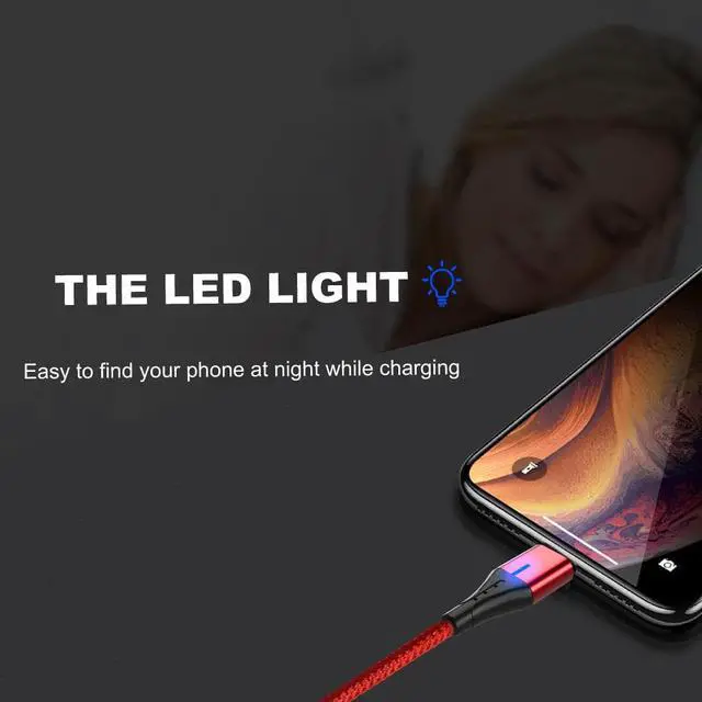 Alt view image 4 of 5 - 5A Fast Charging Magnetic USB Cable Charger 2m Micro USB  Cable for iphone X  S8   mi8 Usb type c