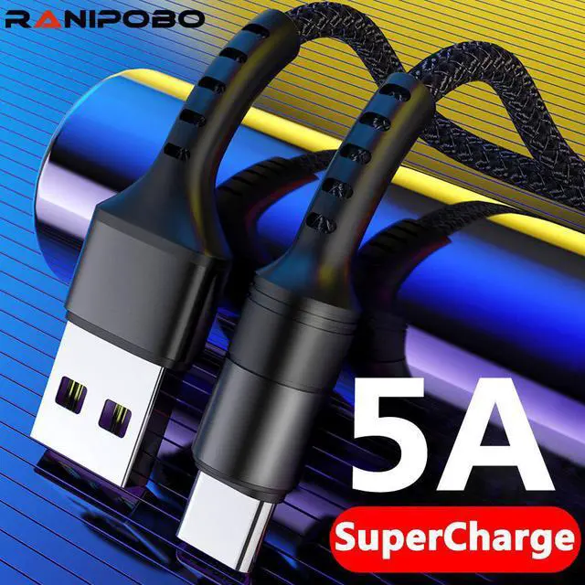 Main image of 5A USB Type C Cable 0.25m 1m 2m Fast Charging USB-C Cable For  P30 P20 Mate 20 Pro Phone SuperCharge QC3.0 USB C Cabo Cord