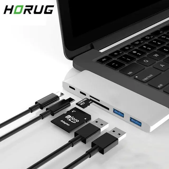 Main image of 7 in 1 USB C HUB Type C To Hdmi USB Splitter Thunderbolt 3 USB-C 3.1 HUB For Macbook   Type C HUB OTG Adapter