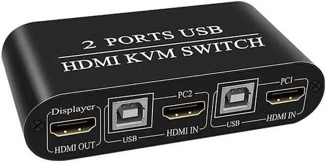 Alt view image 5 of 5 - Meeting Aluminum Alloy Home Office 2 In 1 Out Plug And Play Professional  KVM Switch Fast Speed Dual USB For Printer