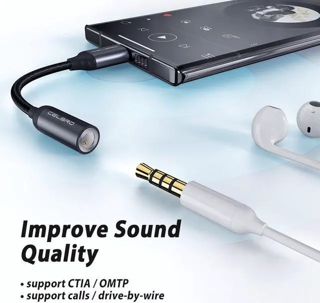 Alt view image 5 of 5 - Type C Jack 3.5 Cable  C To 3.5mm Audio Aux Cable Otg Typec Headphones Cabel Tipec For  Note 10  Mi 9 Google