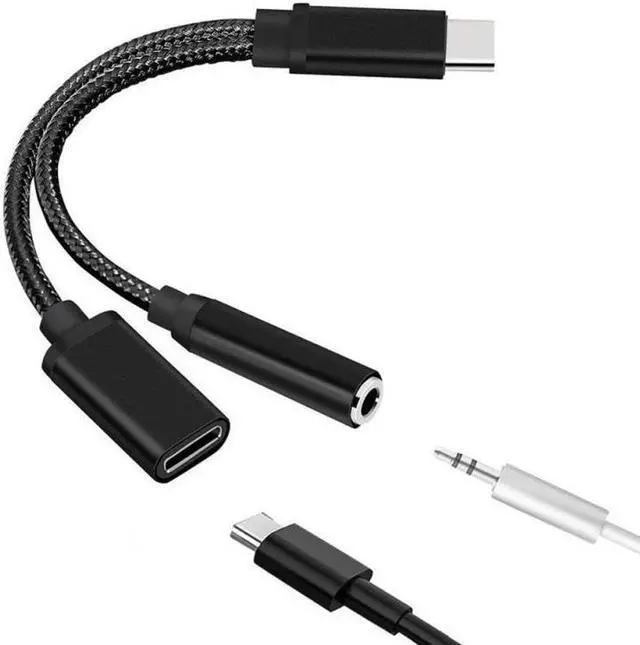 Main image of 2 in 1 USB Type C OTG To 3.5mm Aux Jack Adapter  To Charging  Transmission Cable Mole Phone Converters For