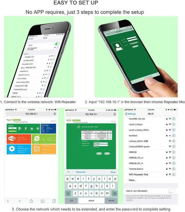 Alt view image 5 of 5 - 300Mbps Mini Portable Wirless USB WiFi Repeater Network WiFi Extender Range Expander Router 802.11 b/g /n with Dual Antennas