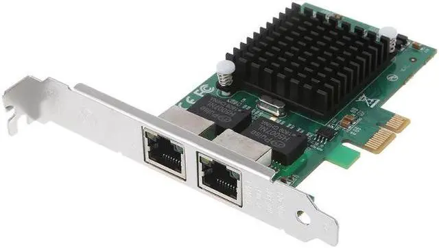 Alt view image 5 of 5 - Dual Port 10/100/1000Mbps Gigabit Ethernet Card Server Adapter NIC EXPI9402PT Controller  82571