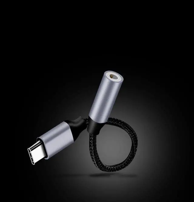 Alt view image 5 of 5 - 3.5mm To USB Type C Adapter Short Cables USBC To 3.5MM Audio Transfer Adaptors Typec Connectors 3.5 MM Adapt Line