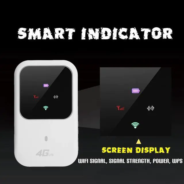 Main image of 4G LTE Modem Strong Signal Mobile Router LED Indicator USB Interface Portable Battery Powered Hotspot Home Camping Wireless WiFi