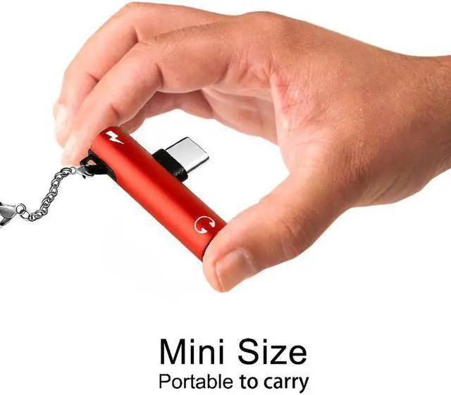 Alt view image 2 of 5 - 2 in 1 Type C to 3.5mm Headphone Jack Adapter AUX Cable Charging Converter Audio Adapter Type-C USB For  For