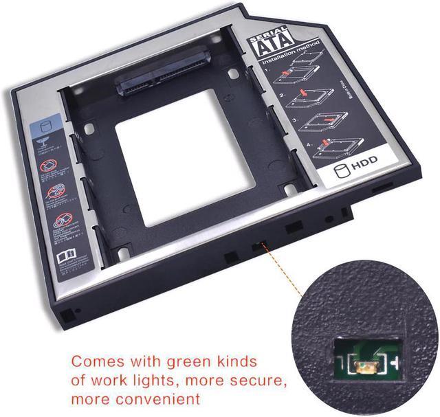 Alt view image 4 of 5 - Universal 2nd HDD/SSD/DVD Caddy 12.7mm SATA 3.0 2.5 Hard Drive Caddy Adapter DVD SSD For Laptop Optical Bay HDD Case