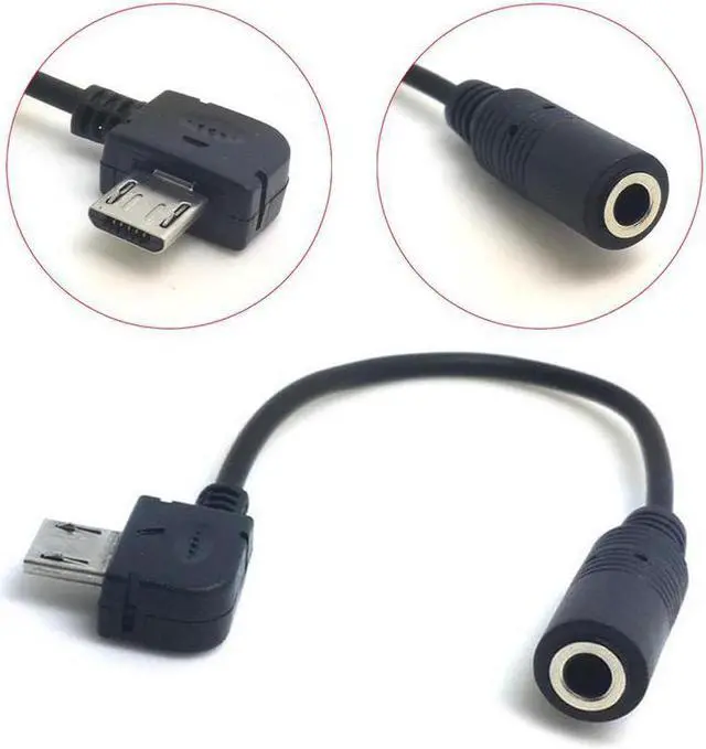 Alt view image 5 of 5 - 1pc Micro USB To 3.5mm Audio Cable USB 5 Pin Male To 3.5mm Female Aux Audio Sync Headphone Adapter Cable For Nokia