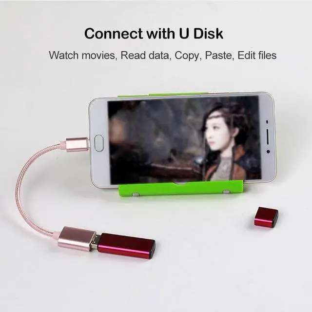 Alt view image 4 of 5 - 2Pcs USB OTG Adapter Type C Cable for  P20 P30 P40 Pro Lite  10 20 Mate 9 10 20 30 Pro Lite Nova 5 6 OTG  Reader