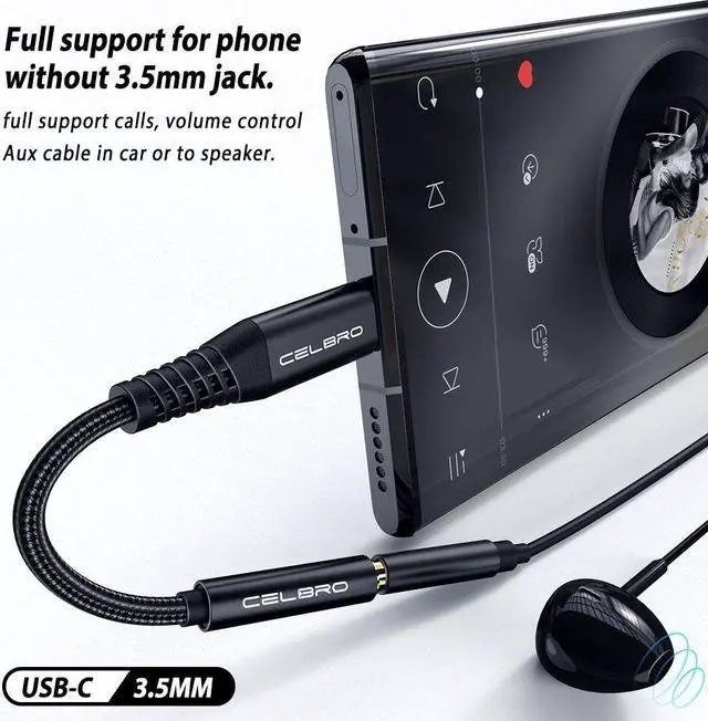 Alt view image 4 of 5 - Usbc Jack 3.5 For  Note 10 Lite Mi 9 Usb Type C 3.5mm Aux Cable Minijack 3.5 Usbc To 3.5 Mm Aux For  P30