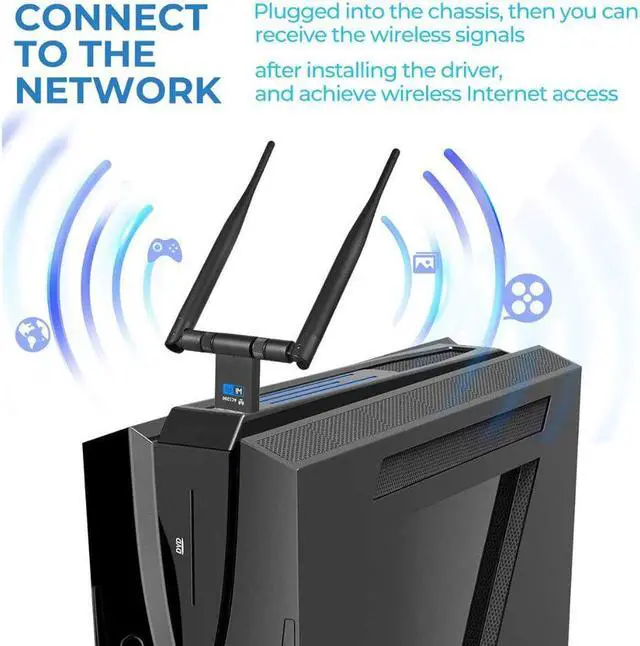 Alt view image 3 of 5 - 1200Mbps Wireless WiFi Adapter 2.4G 5G USB3.0 WiFi Dongle 802.11ac Network Adapter Support Windows XP/10/8/8.1/7/Vista/2
