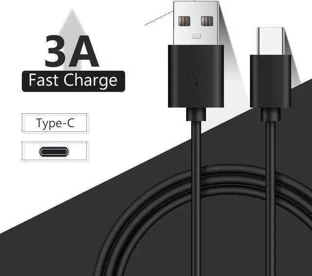 Main image of 25/100/150/200/300cm Black USB C Type C  Sync Charger Cable 3A Fast Charging Cord  For Xiomi Redmi Note 7 8 Pro