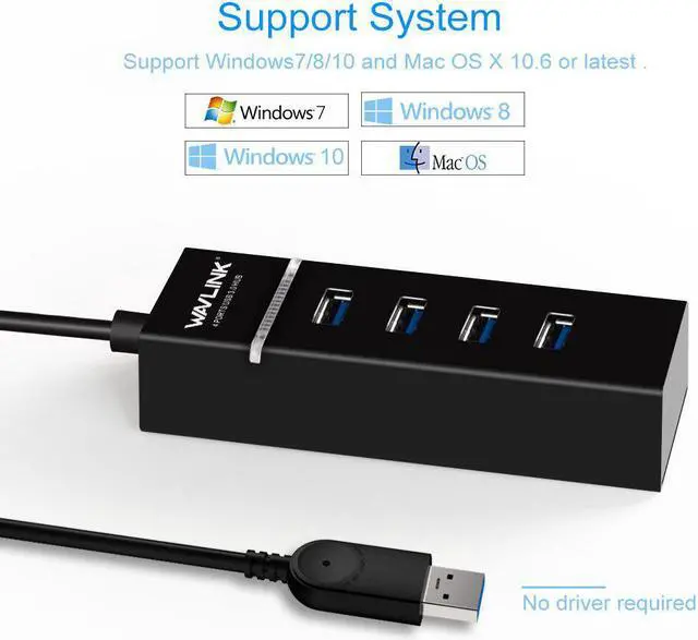 Alt view image 5 of 5 - USB Hub 3.0 Multi USB 3.0 Hub USB Splitter High Speed 4 Ports 5Gbps USB HUB SD Card Reader All In One for PC Mac Pro Computer