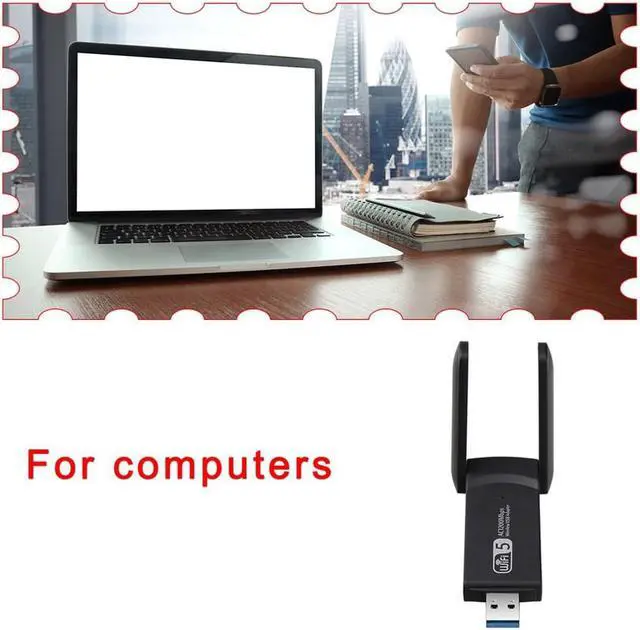Alt view image 2 of 5 - 3.0 1200Mbps Wifi Adapter Dual Band 5Ghz 2.4Ghz 802.11Ac Rtl8812Bu Wifi Antenna Dongle Network Card For Laptop Desktop
